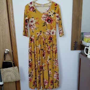 Floral Yellow Dress
